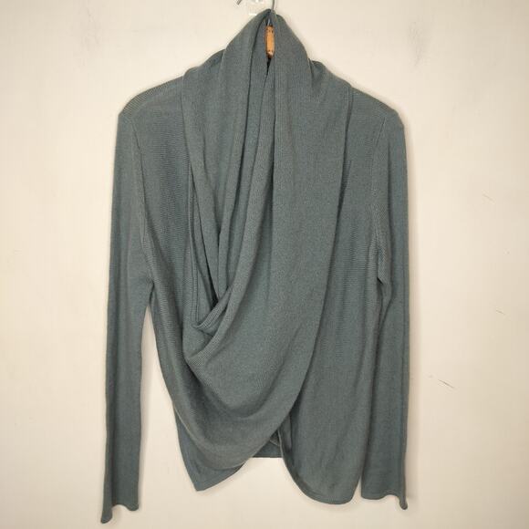 Christopher Fischer 100% Cashmere Draped Front Sweater - Picture 1 of 11